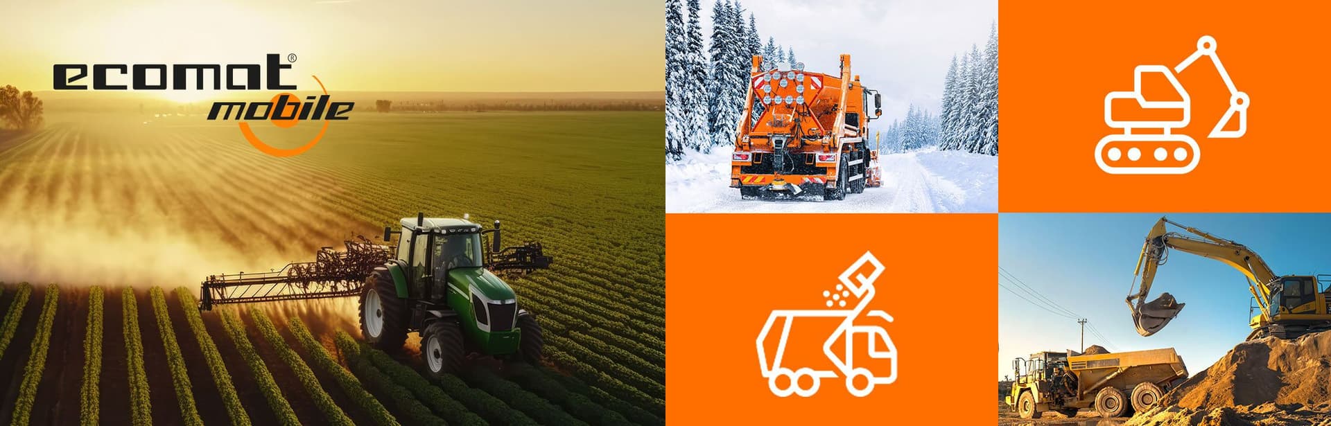 Mobile machine system showcasing Connexent technology in an industrial environment